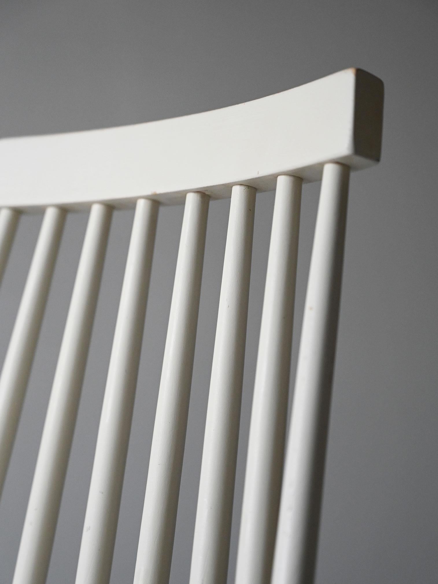 Set di 6 sedie Pinstolar bianche vintage in vendita 1