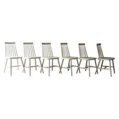 Set di 6 sedie Pinstolar bianche vintage