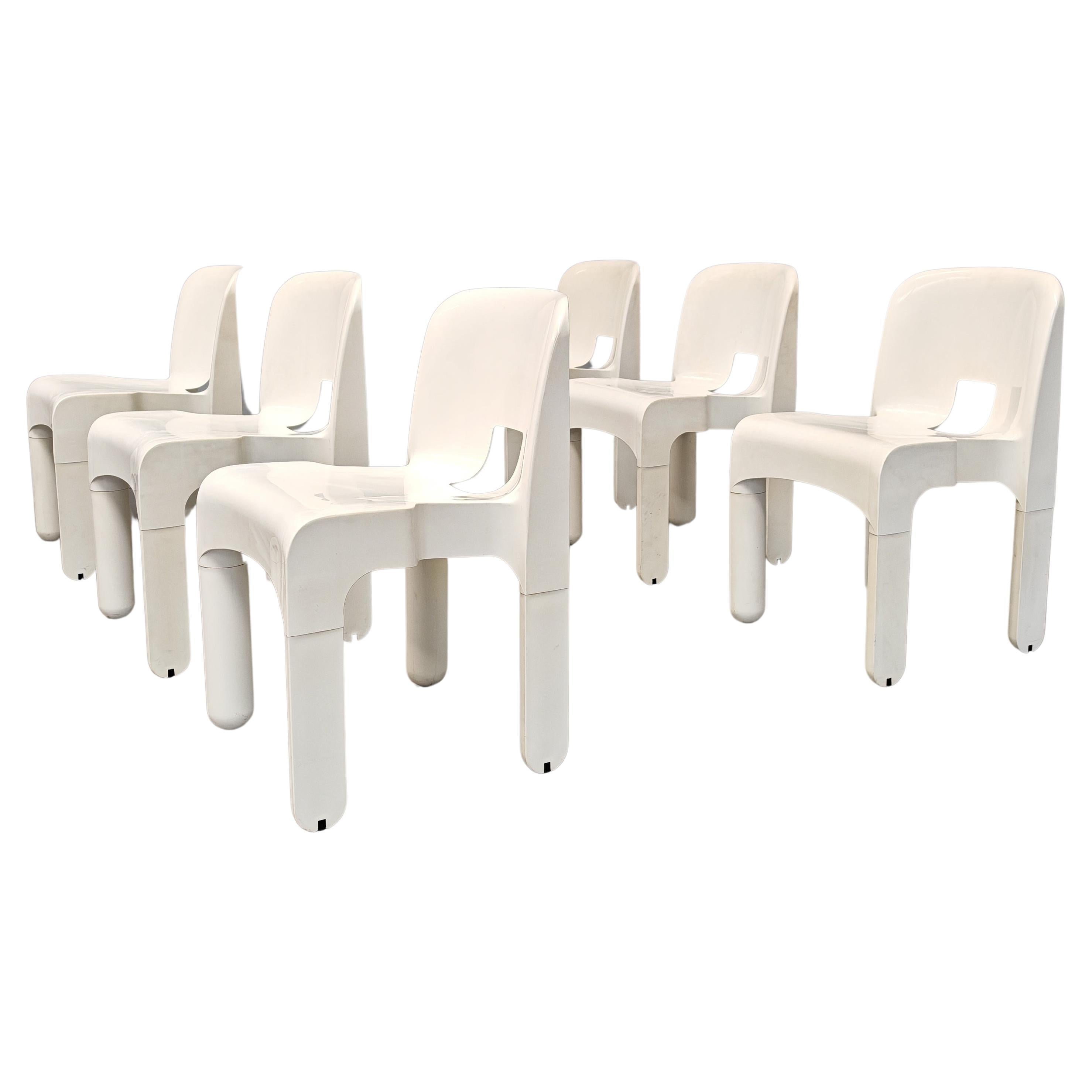 ensemble de 6 chaises "Universal  Kartel dessiné par Joe Colombo - 1967