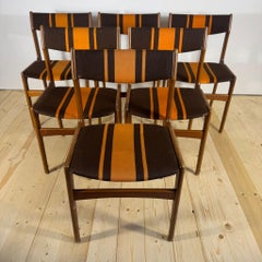 Set of 6 Vintage Teak Chairs - Attributed to Erik Buch (1960s)