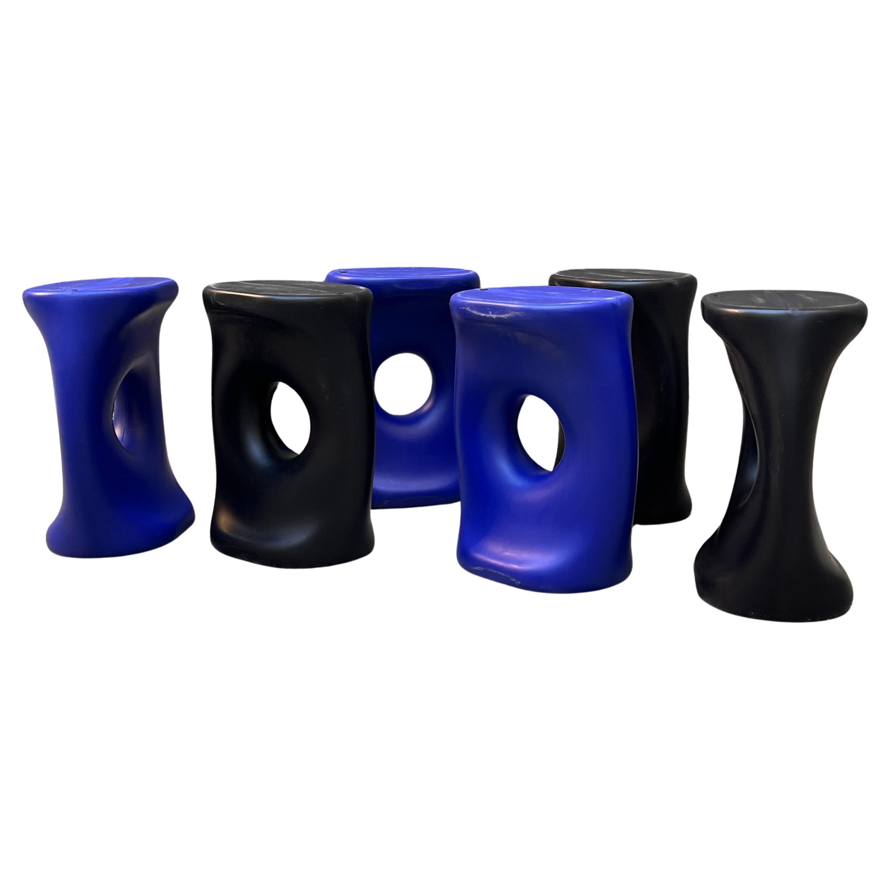 Set of 6 Plastic Stools "HOLO" by Y. Tsurumaru for Hidden - 1990s For Sale