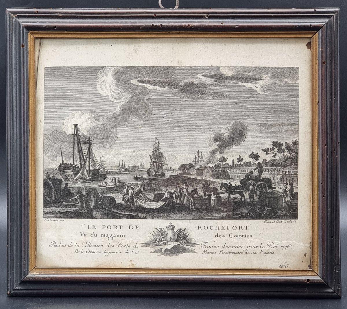 set di 7 stampe  di un porto– “Ports de France”, 1776 in vendita 2