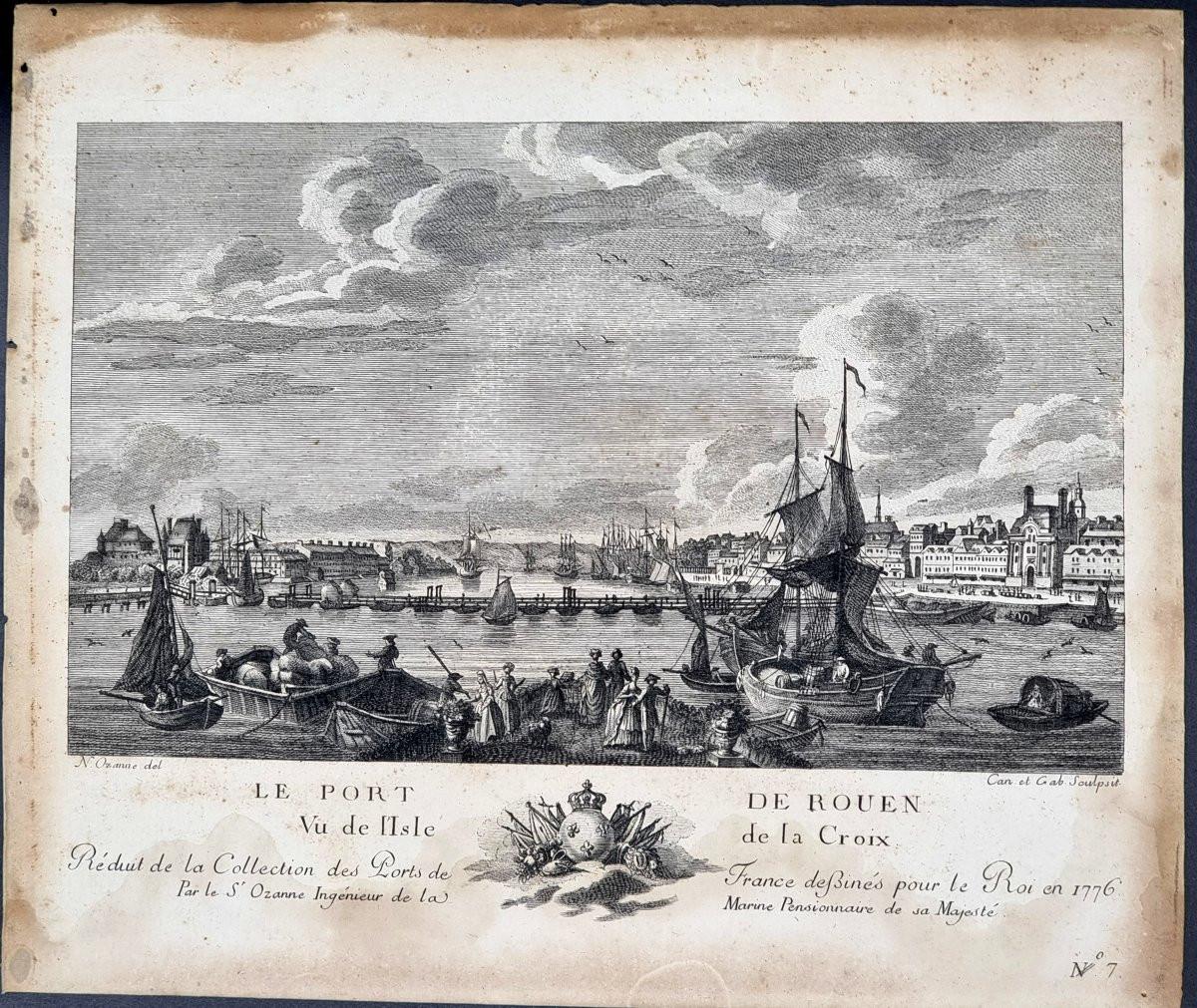 set di 7 stampe  di un porto– “Ports de France”, 1776 in vendita 3
