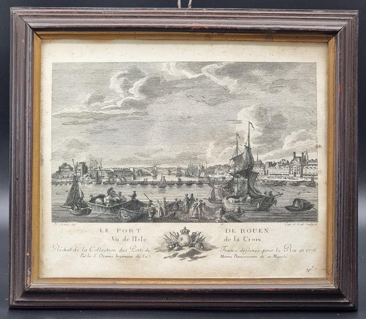 set di 7 stampe  di un porto– “Ports de France”, 1776 in vendita 1