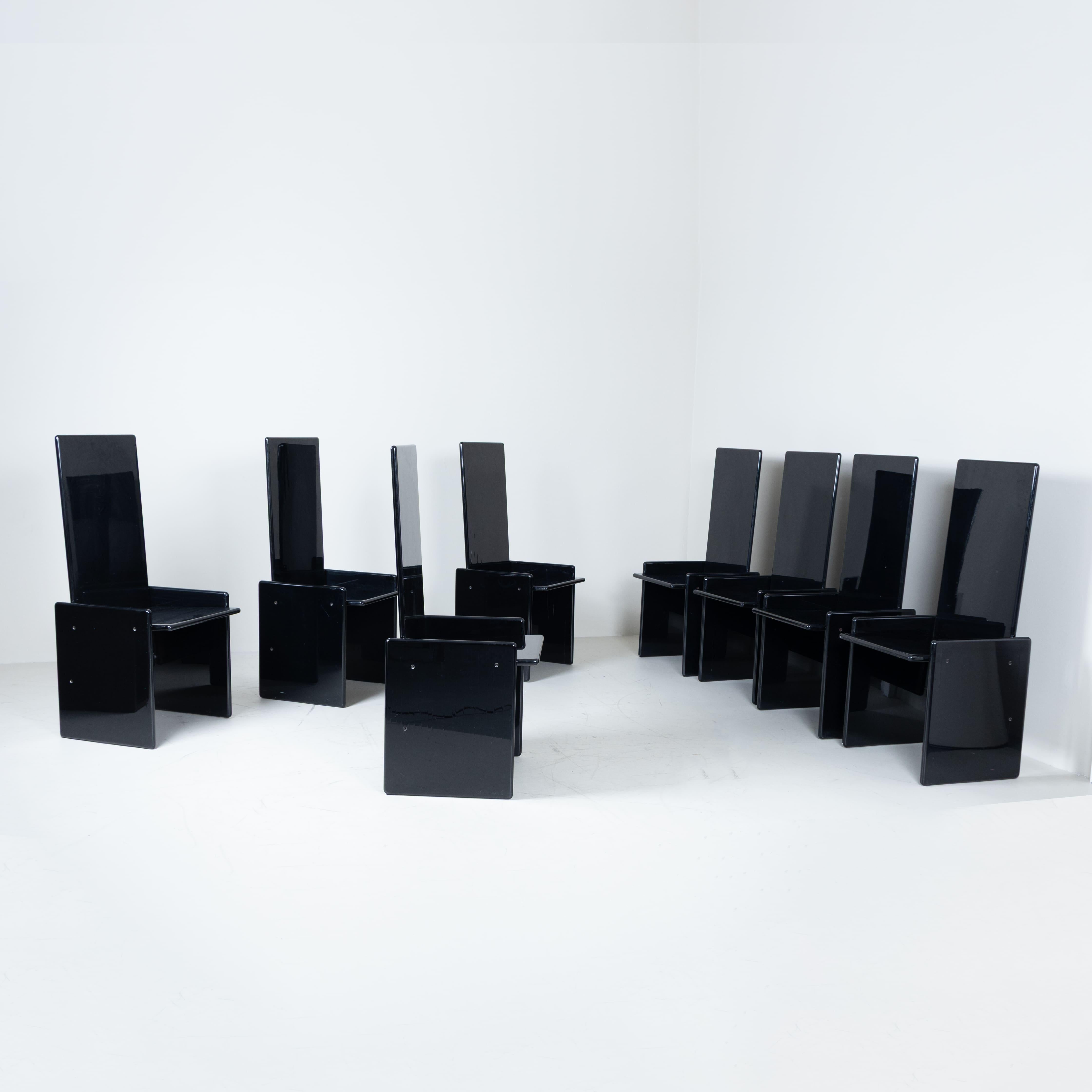 Italian Ensemble de 8 chaises Kazuki, Kazuhide Takahama, Simon International, Italie, 1970 en vente
