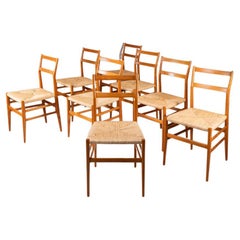 Set of 8 chairs Leggera Gio Ponti Cassina