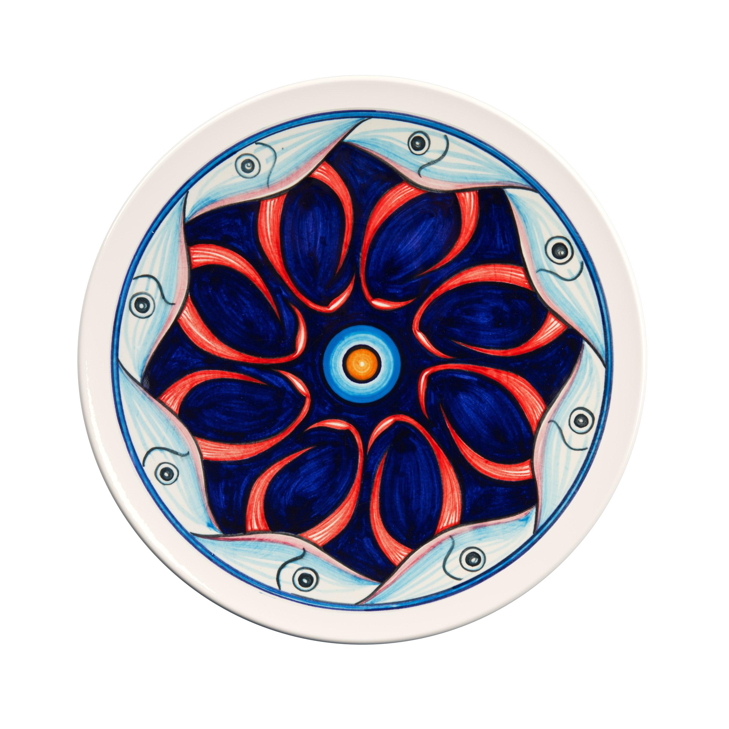 Set of 9 ceramic collectible plates, interamante hand-painted. For Sale 4