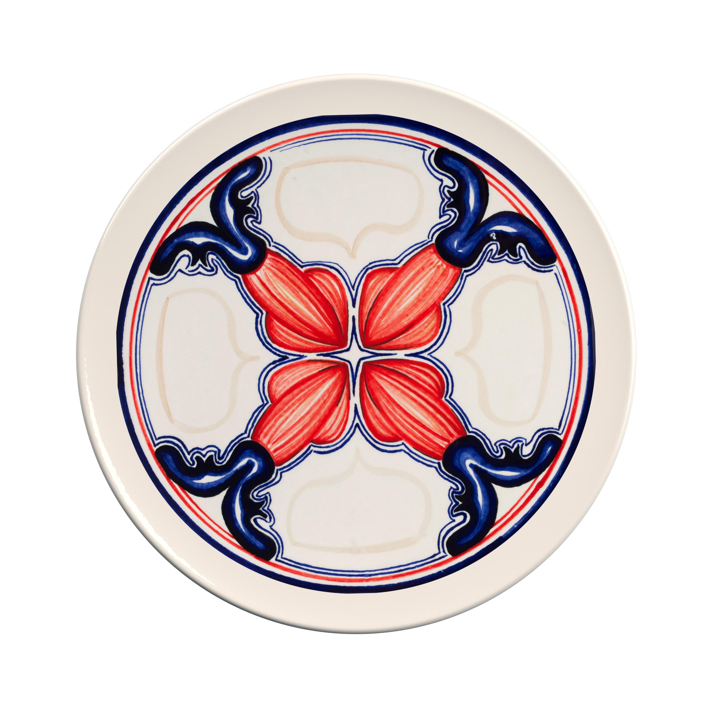 Set of 9 ceramic collectible plates, interamante hand-painted. For Sale 6