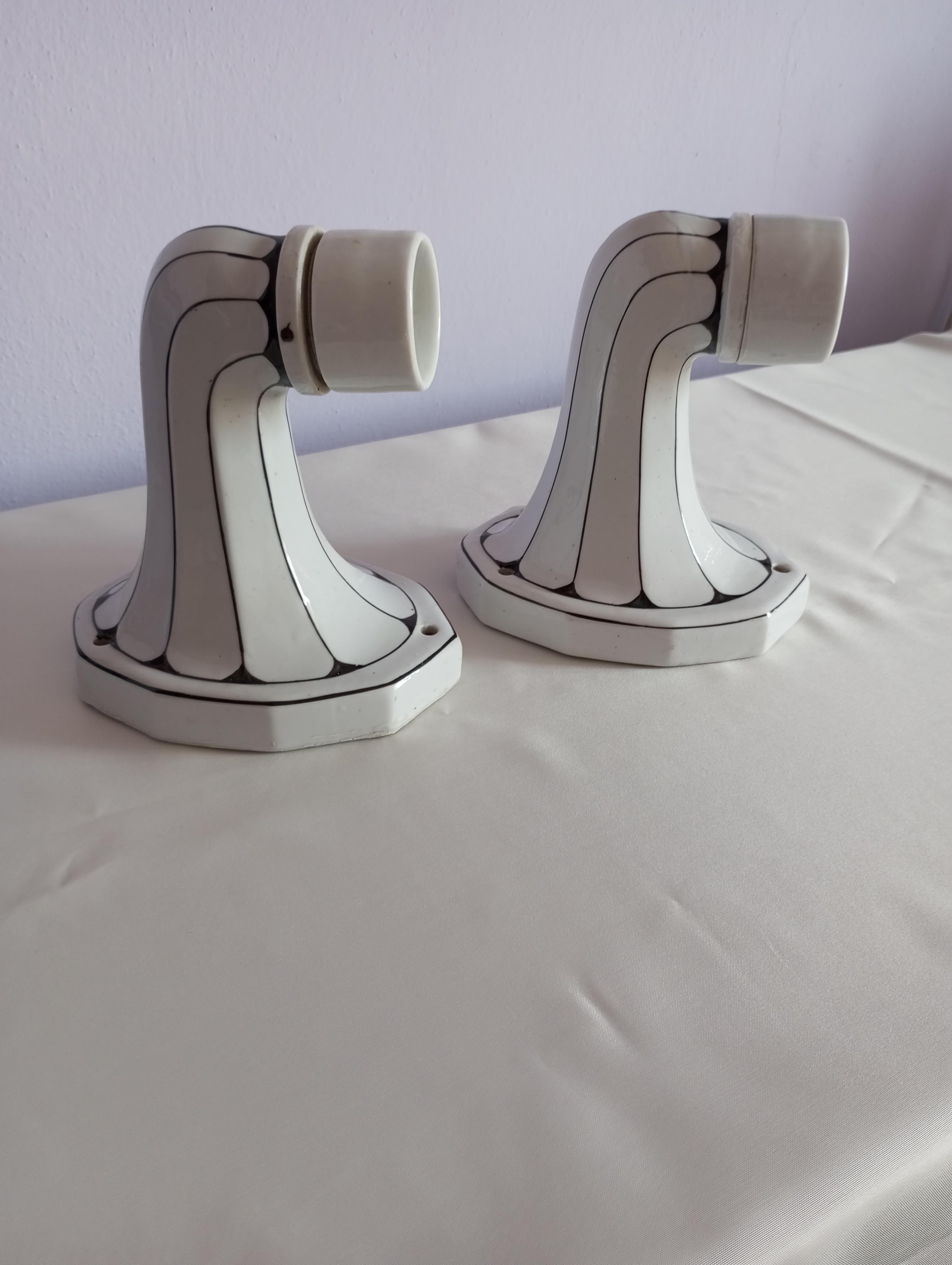 Set di appliques Art Noveau in pocellana   Brunquell, Germania anni ‘60 In condizioni buone in vendita a Firenze, FI