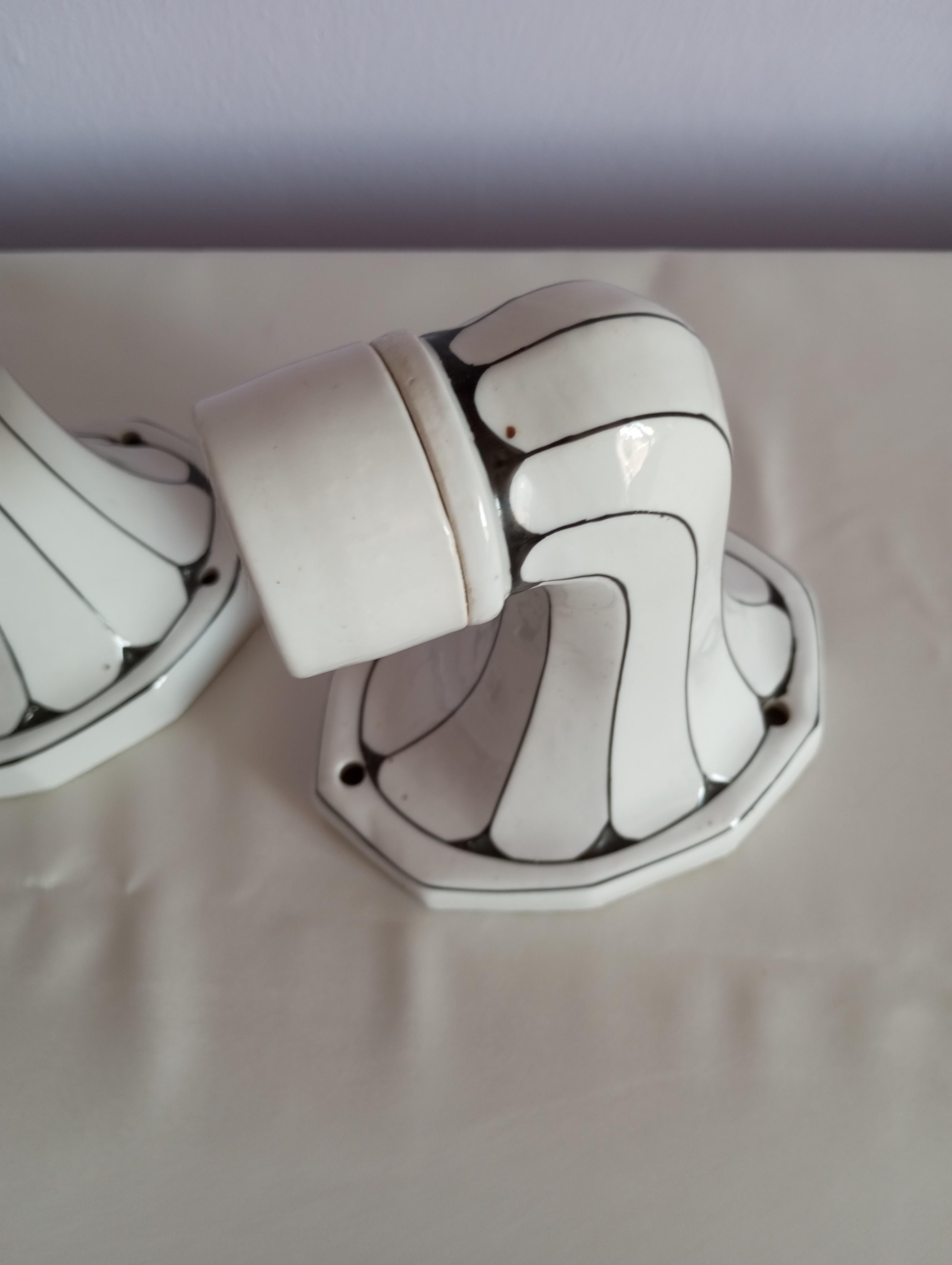 Mid-20th Century Set di appliques Art Noveau in pocellana   Brunquell, Germania anni ‘60 in vendita