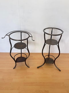 Set di Basi in Ferro Battuto per Fiori - Design Vintage