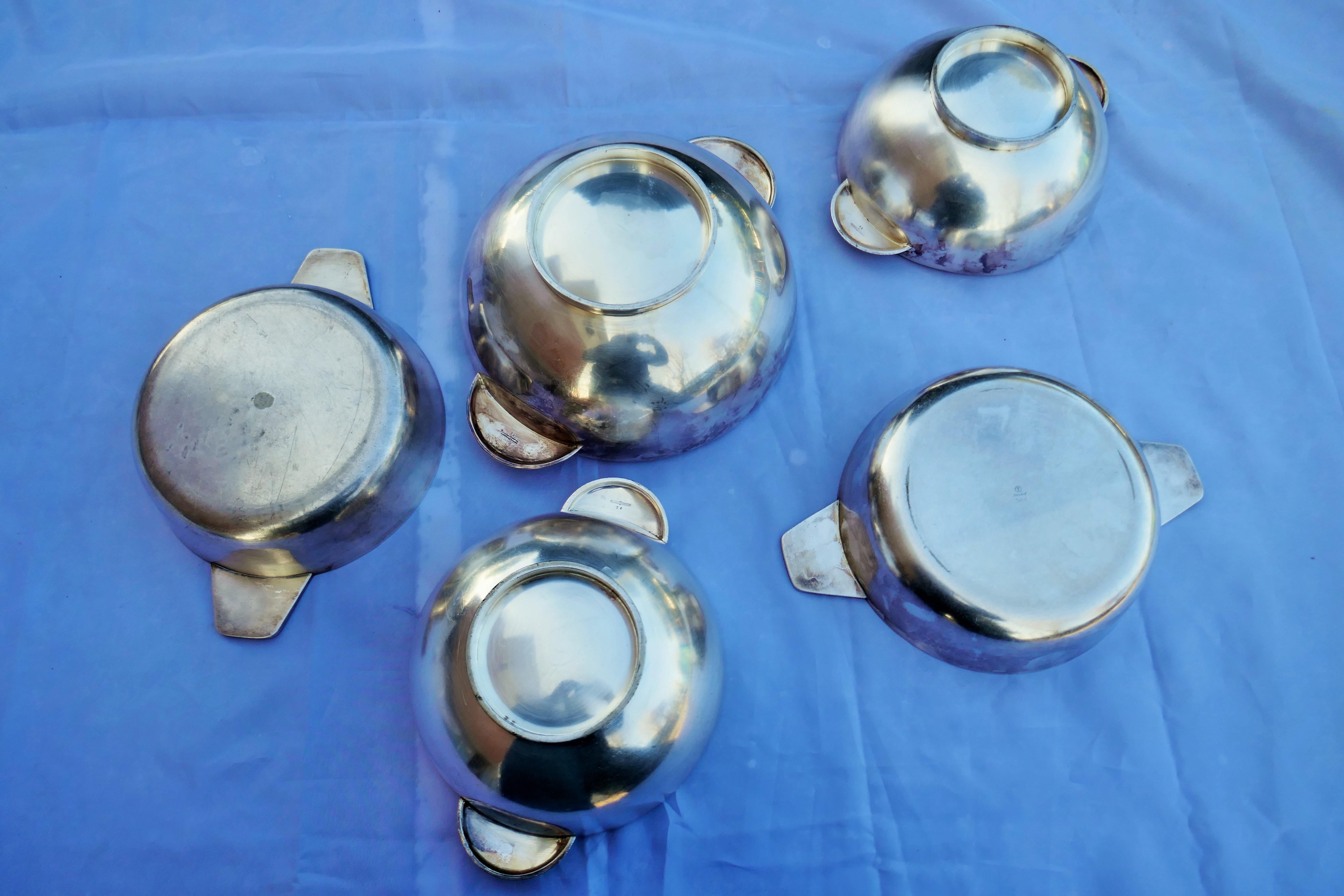 Set of five cookware by Giò Ponti for ArtKrupp Berndorf and Sambonet  For Sale 4