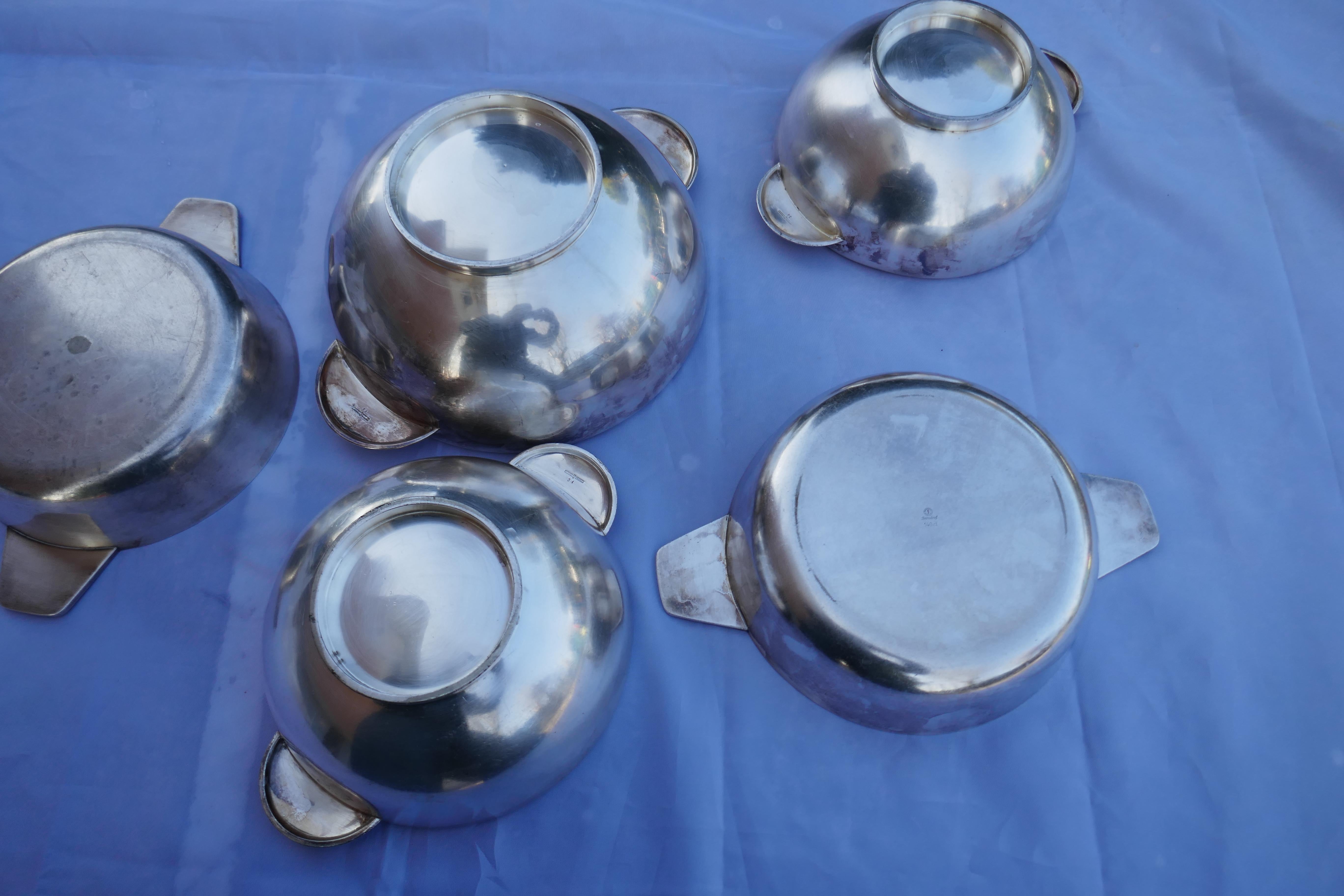 Set of five cookware by Giò Ponti for ArtKrupp Berndorf and Sambonet  For Sale 6