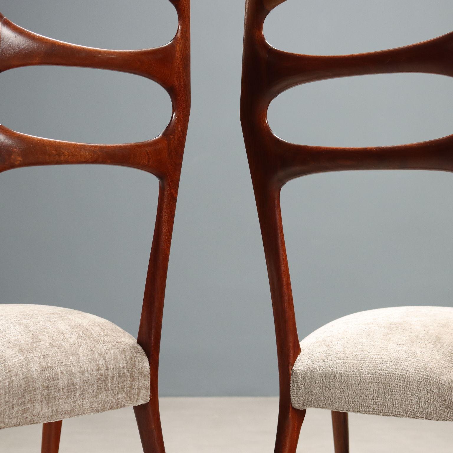 Set di cinque Sedie Anni '50 Mid-20th Century en venta