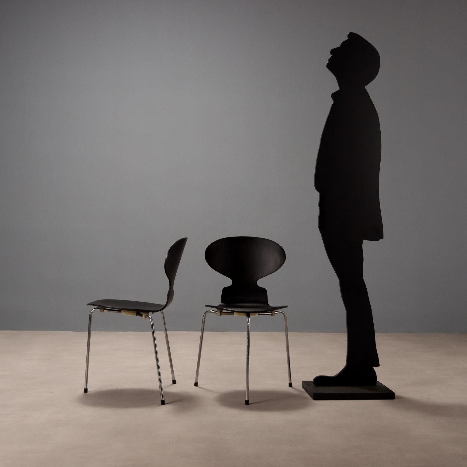 Satz von fünf 'Ameisen'-Stühlen von Arne Jacobsen für Fritz Hansen 1970-80er Jahre (Moderne der Mitte des Jahrhunderts) im Angebot