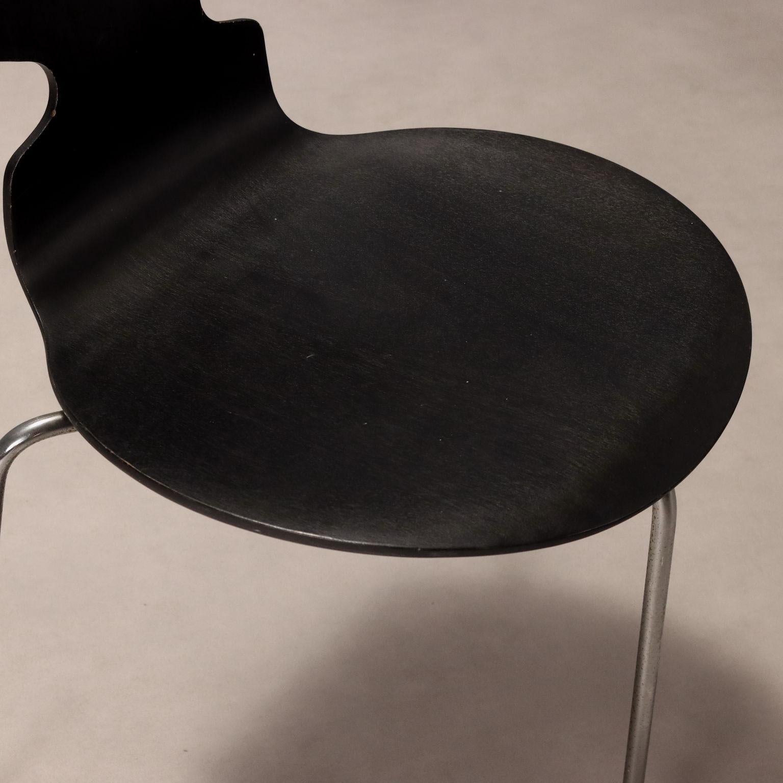 Satz von fünf 'Ameisen'-Stühlen von Arne Jacobsen für Fritz Hansen 1970-80er Jahre im Zustand „Gut“ im Angebot in Milano, IT