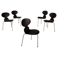 Juego de cinco sillas 'Ant' de Arne Jacobsen para Fritz Hansen años 70-80