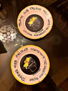 Set of two 1989 Buon Ricordo Sicilia special decorative plates.