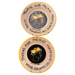 Set of two 1989 Buon Ricordo Sicilia special decorative plates.
