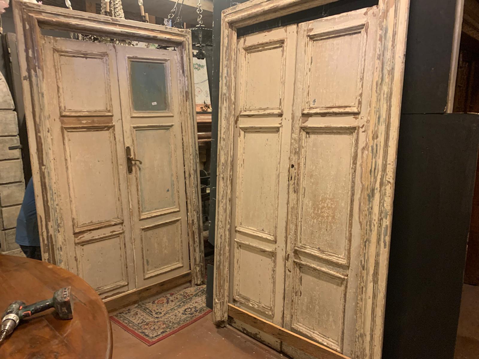 juego de 4 puertas de interior lacadas y enmarcadas, italia Italian en venta
