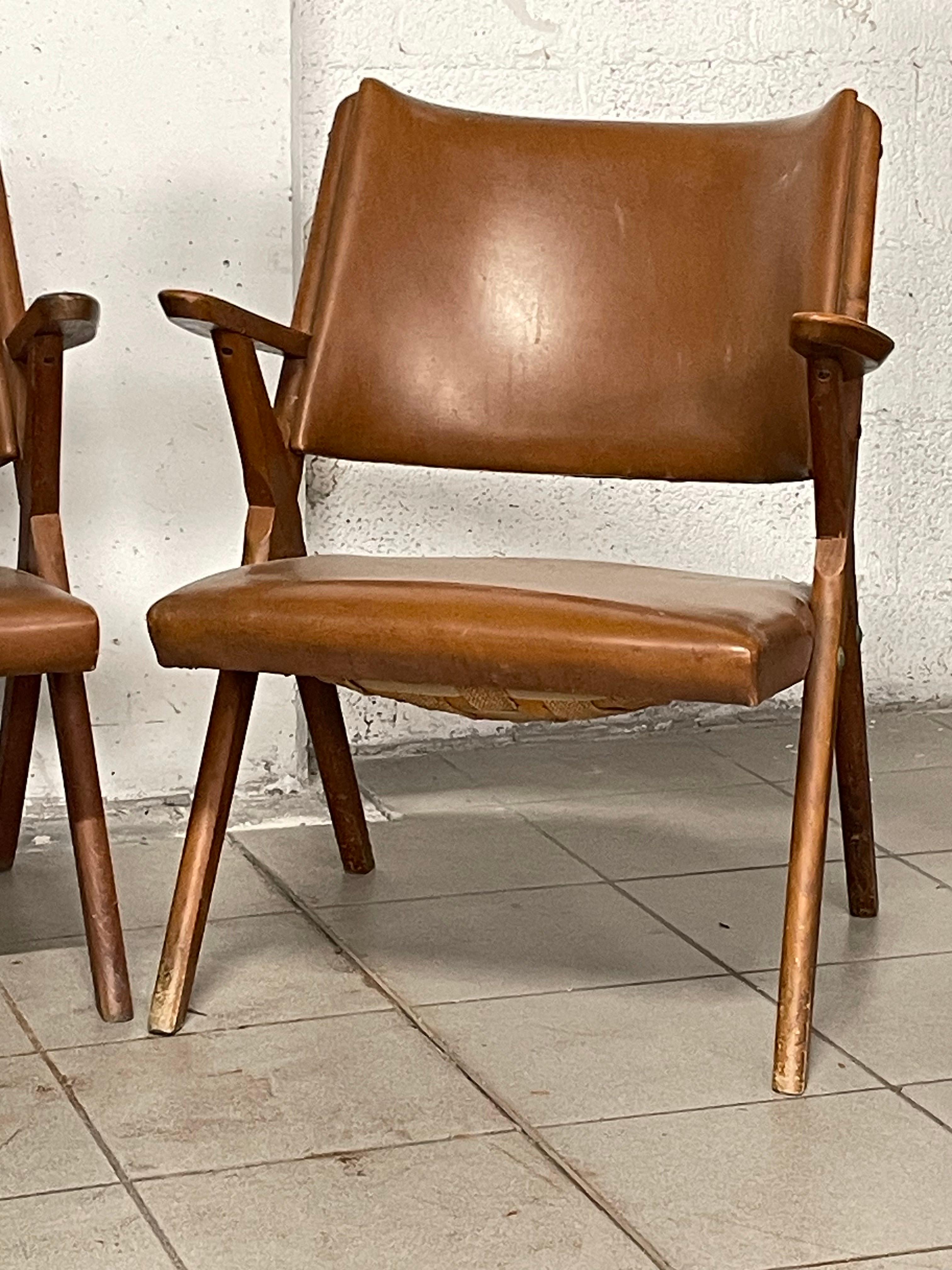Ensemble de fauteuils des années 1960 du fabricant de meubles Dal Vera, Italie en vente 11