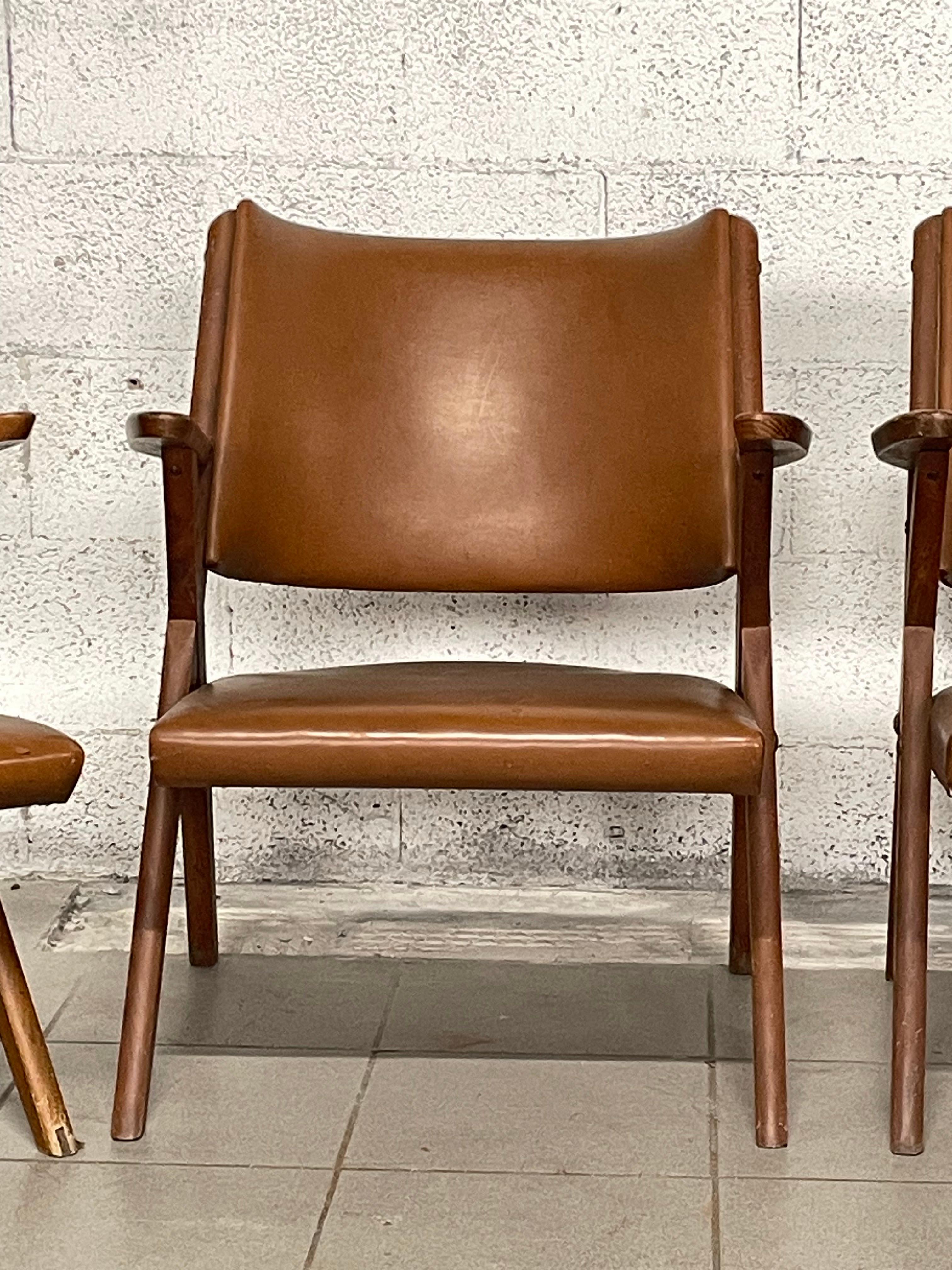 Set of 1960s armchairs from Dal Vera furniture factory, Italy For Sale 12