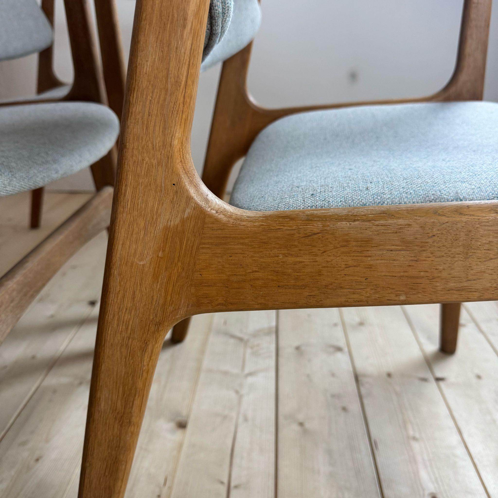 Ensemble de quatre chaises avec accoudoirs, Danemark 1960 Bon état - En vente à Torino, IT