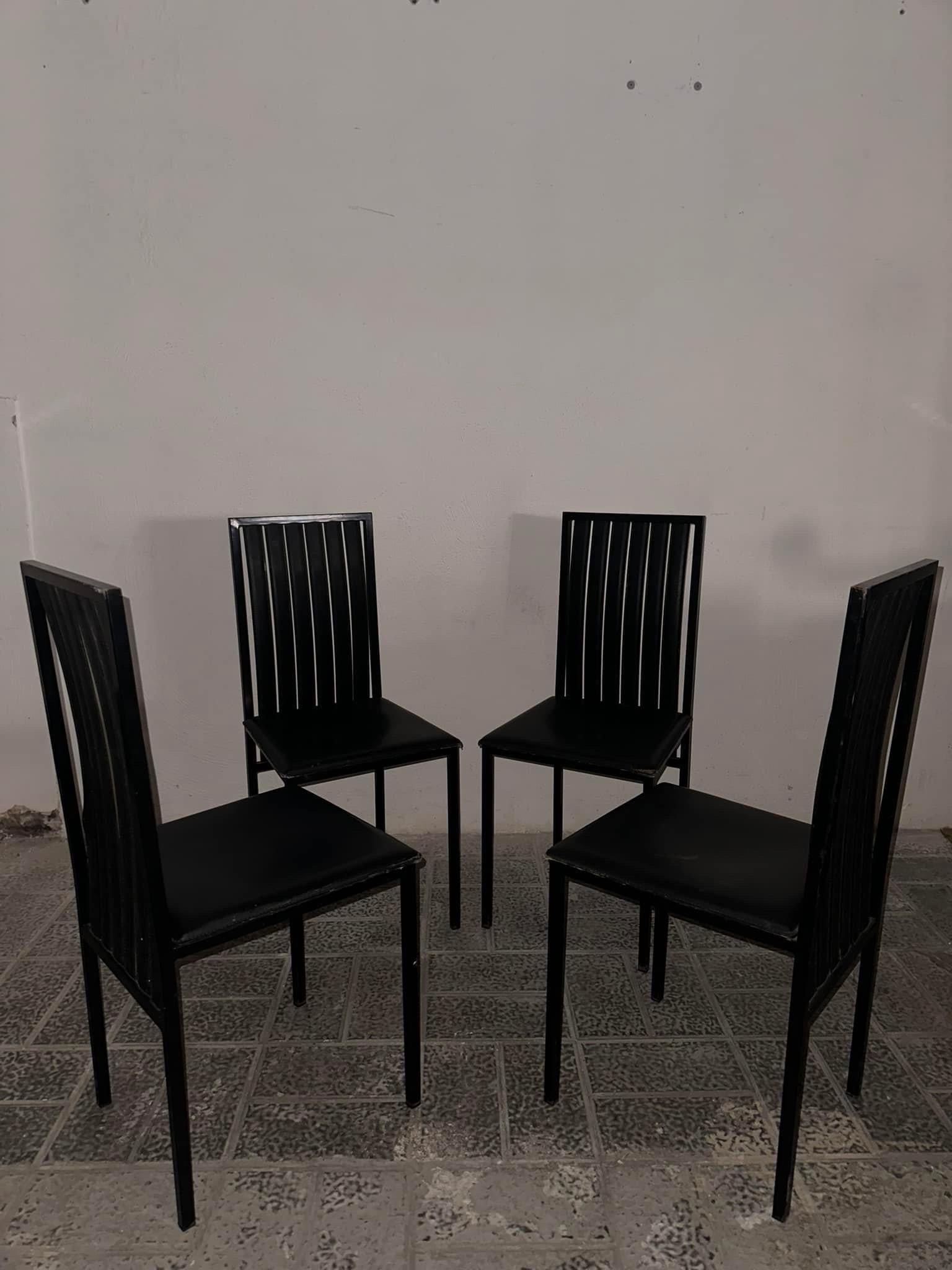Wood Set di quattro sedie firmate Enrico Pellizzoni For Sale