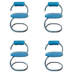 Set of four chairs model "Cobra" design Giotto Stoppino, 1970s