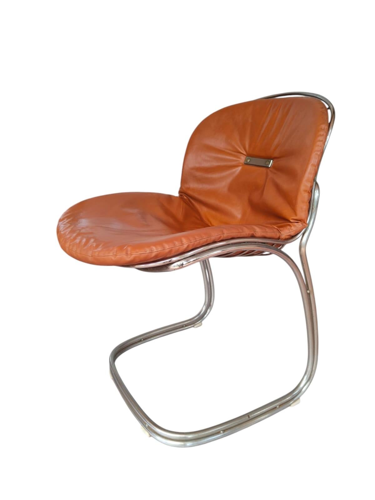 Mid-Century Modern Set of four Sabrina chairs designed by Gastone Rinaldi for Rima, 1970s