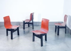 Set of four "Tre 3" chairs designed by Angelo MANGIAROTTI for SKIPPER. 1970s