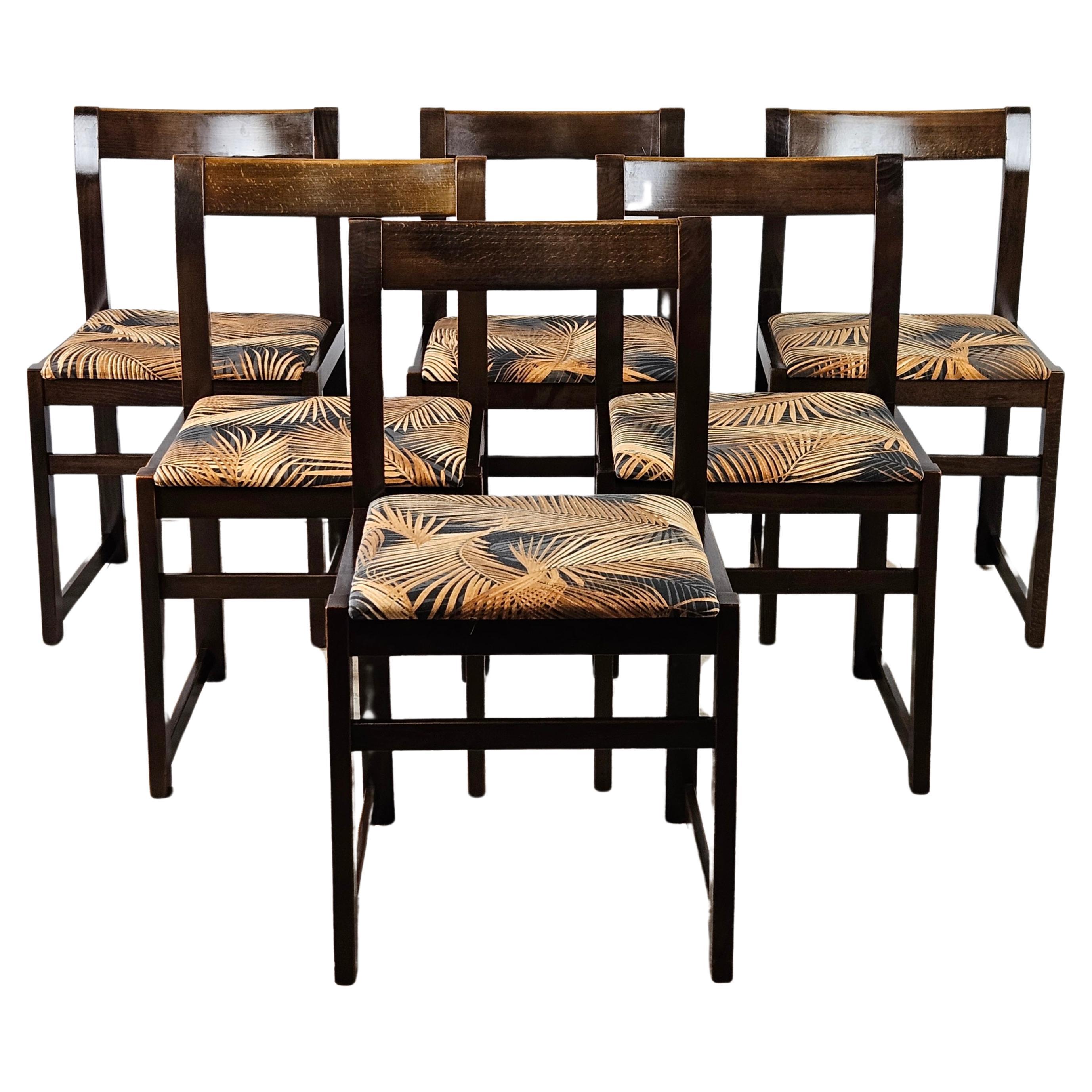 Set di sedie per sala da pranzo con seduta imbottita XX secolo 1970