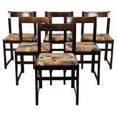 Set di sedie per sala da pranzo con seduta imbottita XX secolo 1970