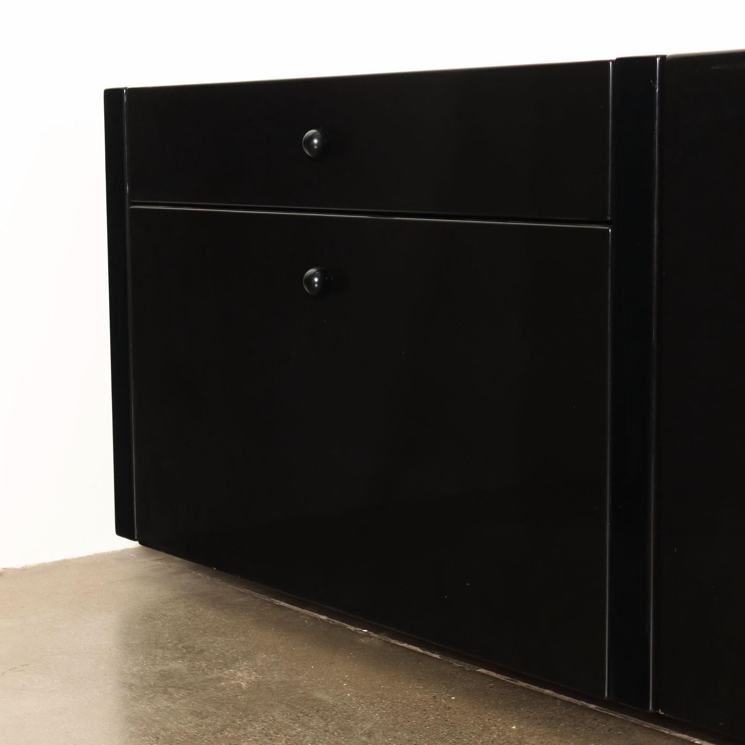 Leather Set di Sedute 'Saratoga' di Lella e Massimo Vignelli  Poltronova Anni 80
