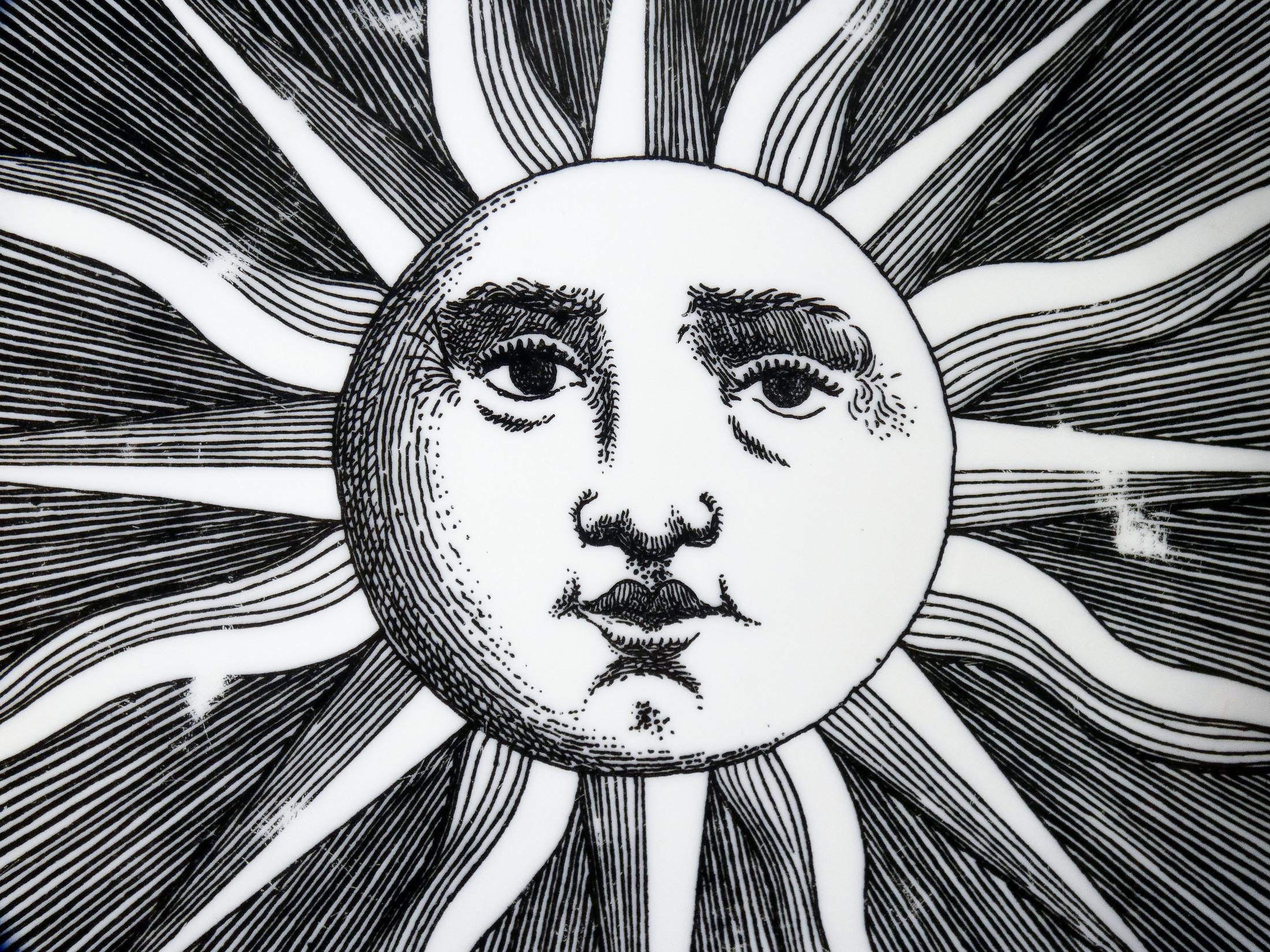 Juego de seis platos, diseño Piero FORNASETTI Serie Soli e Lune. Milán, años 70 4
