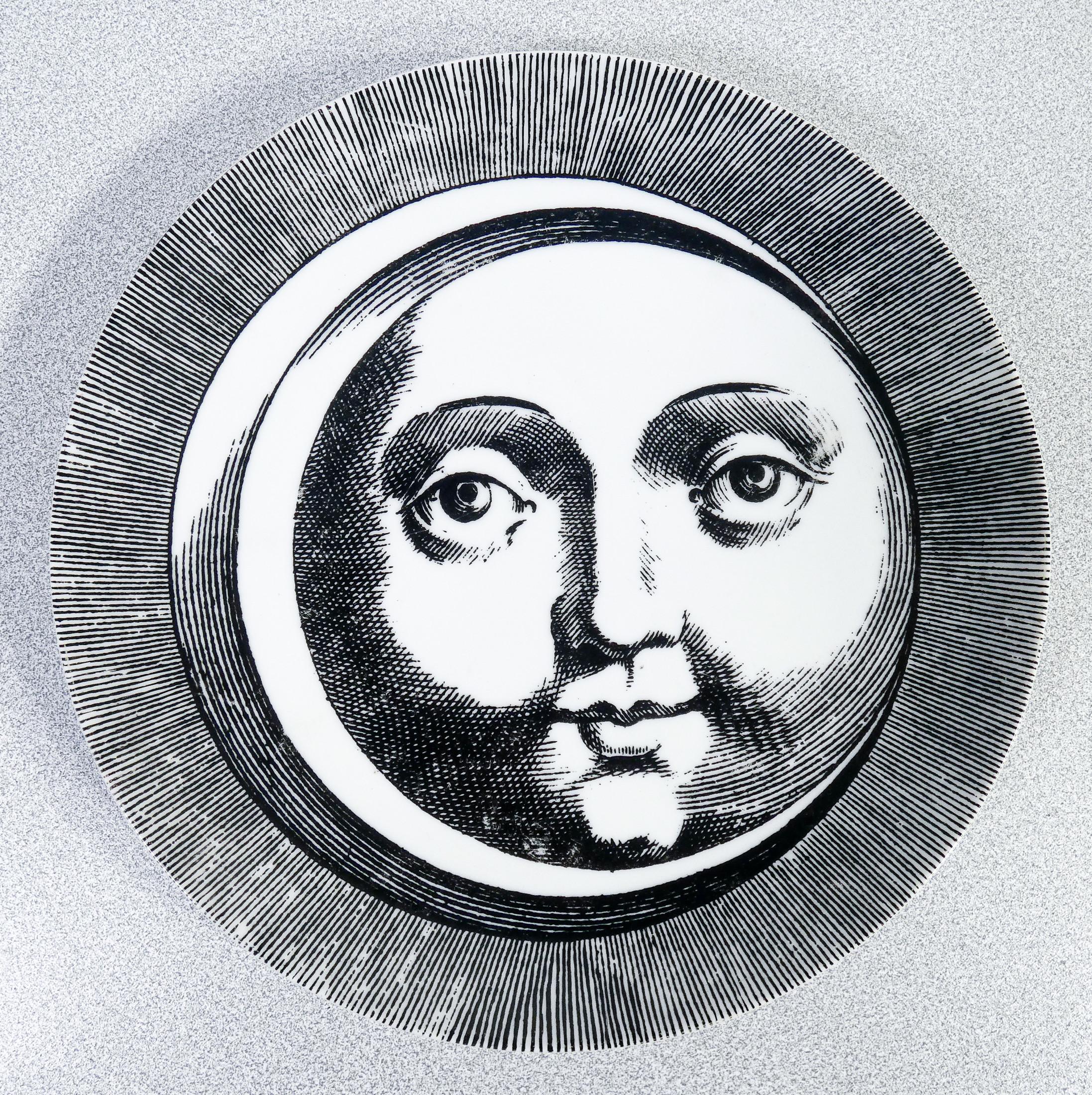 Juego de seis platos, diseño Piero FORNASETTI Serie Soli e Lune. Milán, años 70 5