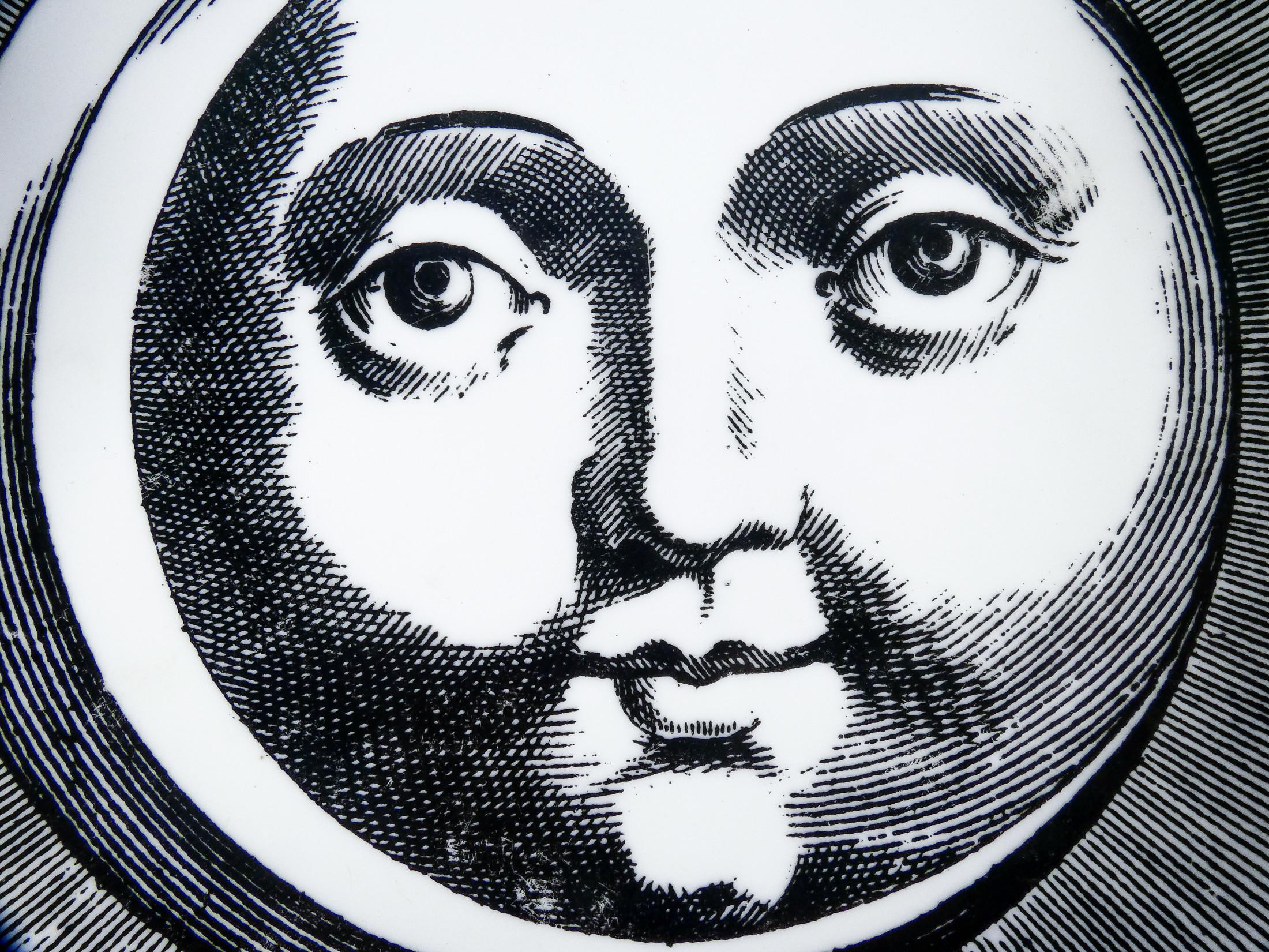 Juego de seis platos, diseño Piero FORNASETTI Serie Soli e Lune. Milán, años 70 6