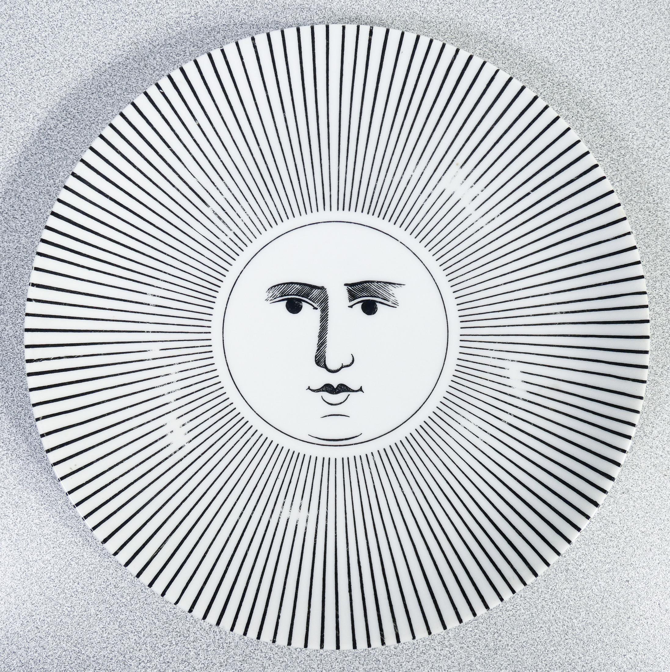 Juego de seis platos, diseño Piero FORNASETTI Serie Soli e Lune. Milán, años 70 7