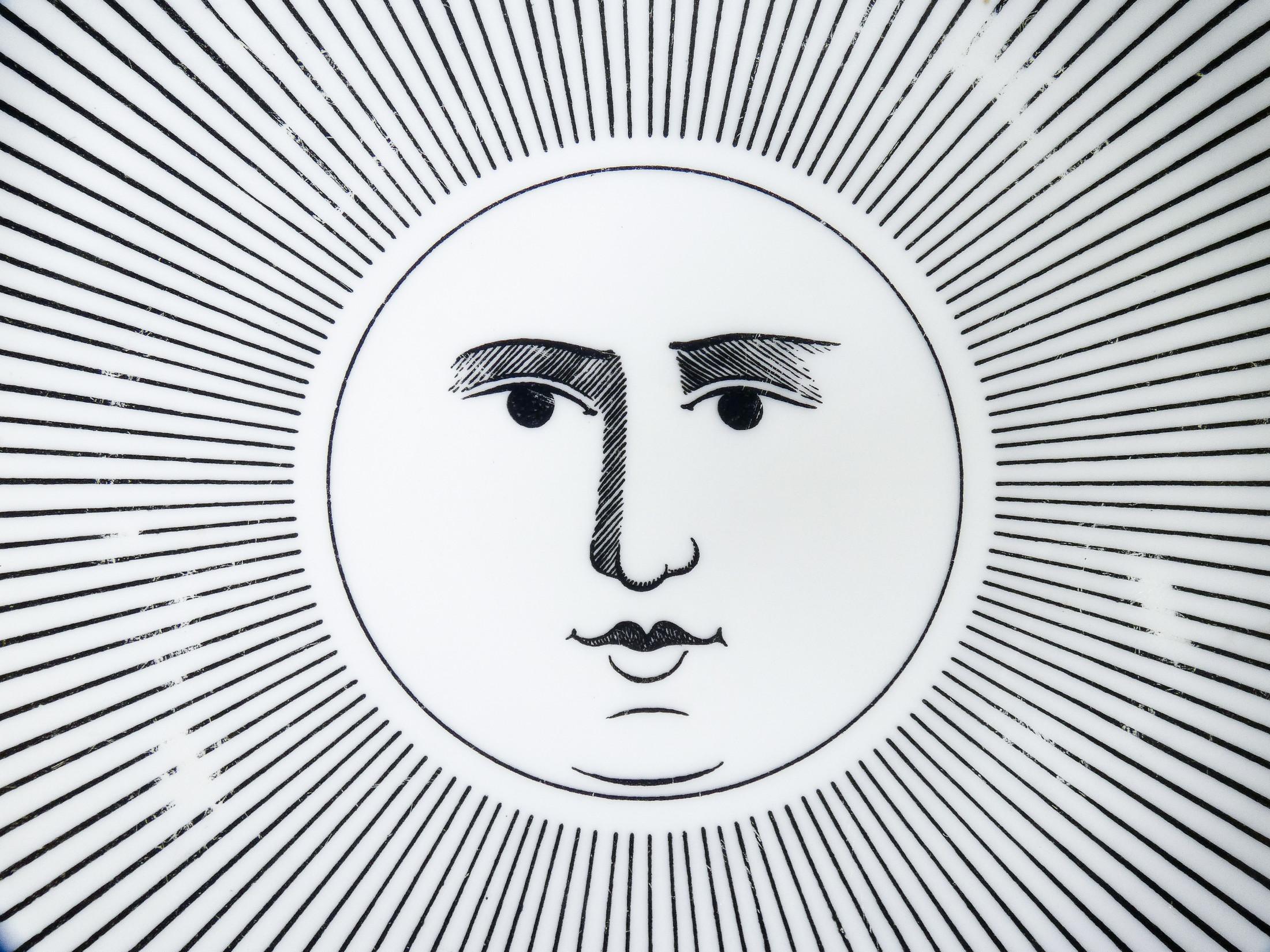 Juego de seis platos, diseño Piero FORNASETTI Serie Soli e Lune. Milán, años 70 8