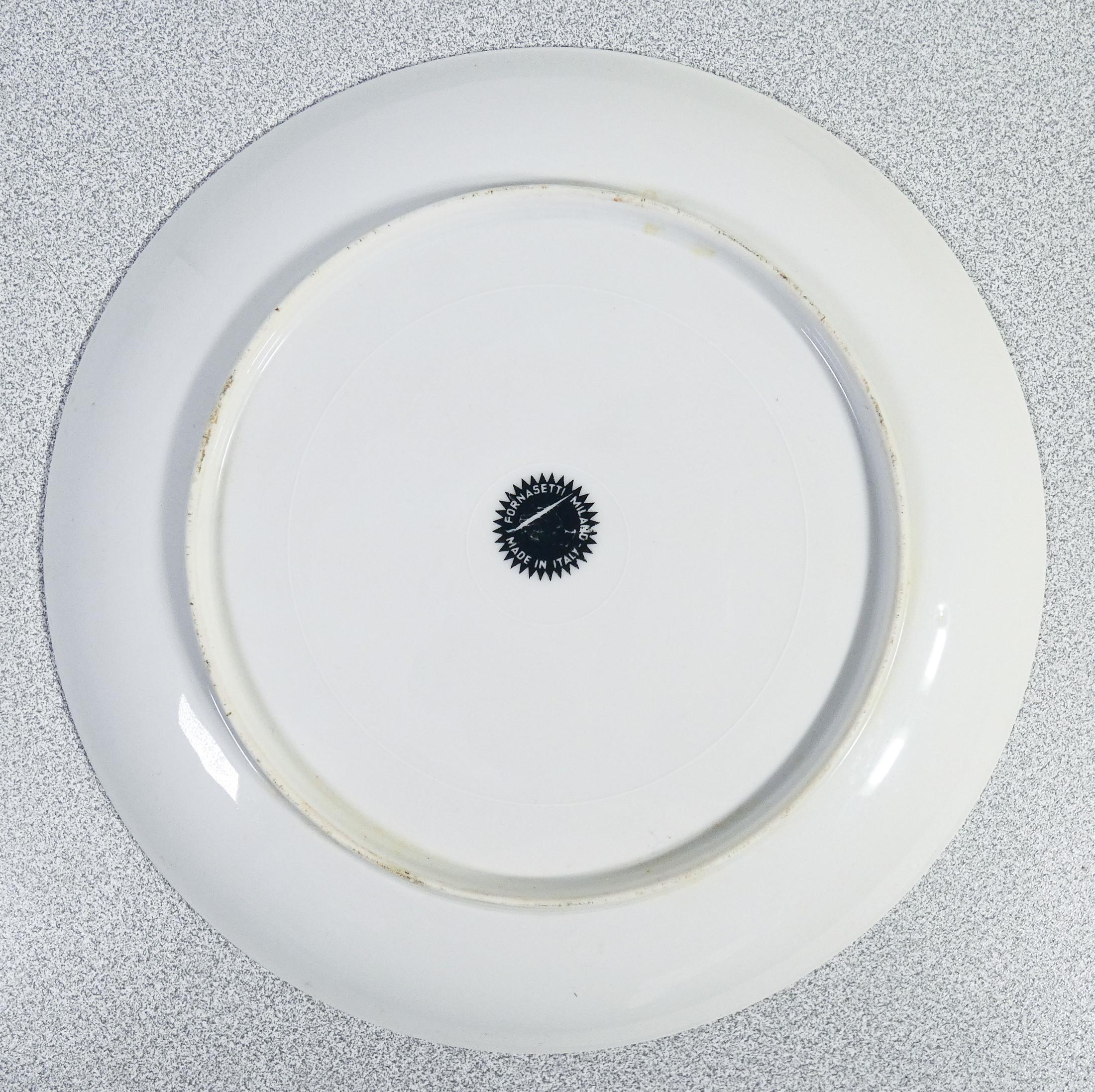 Juego de seis platos, diseño Piero FORNASETTI Serie Soli e Lune. Milán, años 70 14