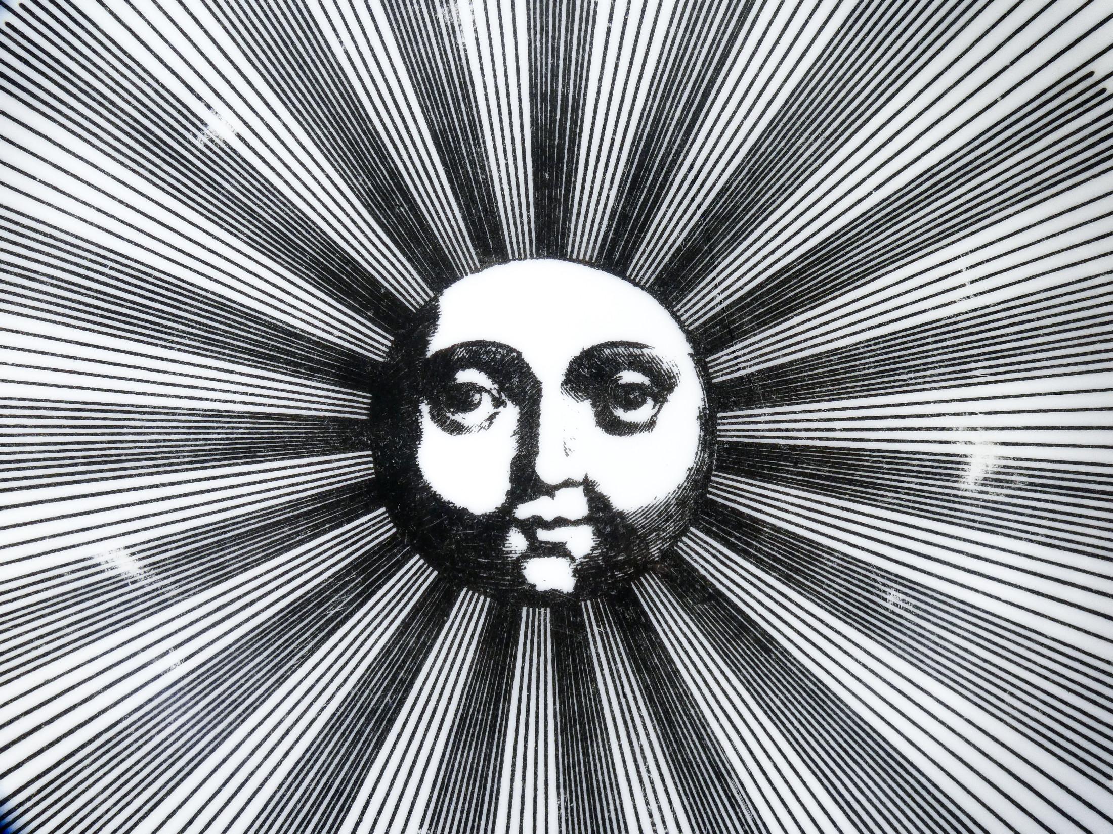 Juego de seis platos, diseño Piero FORNASETTI Serie Soli e Lune. Milán, años 70 en Bueno Estado en Torino, IT
