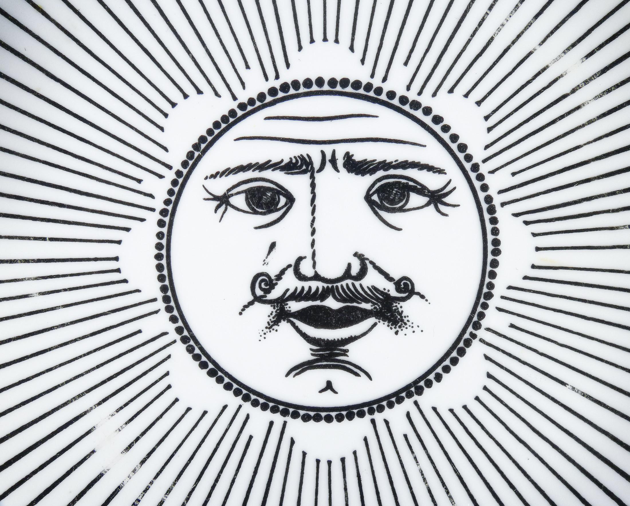 Juego de seis platos, diseño Piero FORNASETTI Serie Soli e Lune. Milán, años 70 2