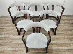 Set of six 1970s armchairs attributed to Pozzi and Verga