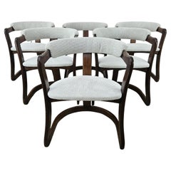 Set of six 1970s armchairs attributed to Pozzi and Verga
