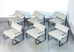 Set of six armchairs, original design by Giovanni OFFREDI for SAPORITI. 1970s
