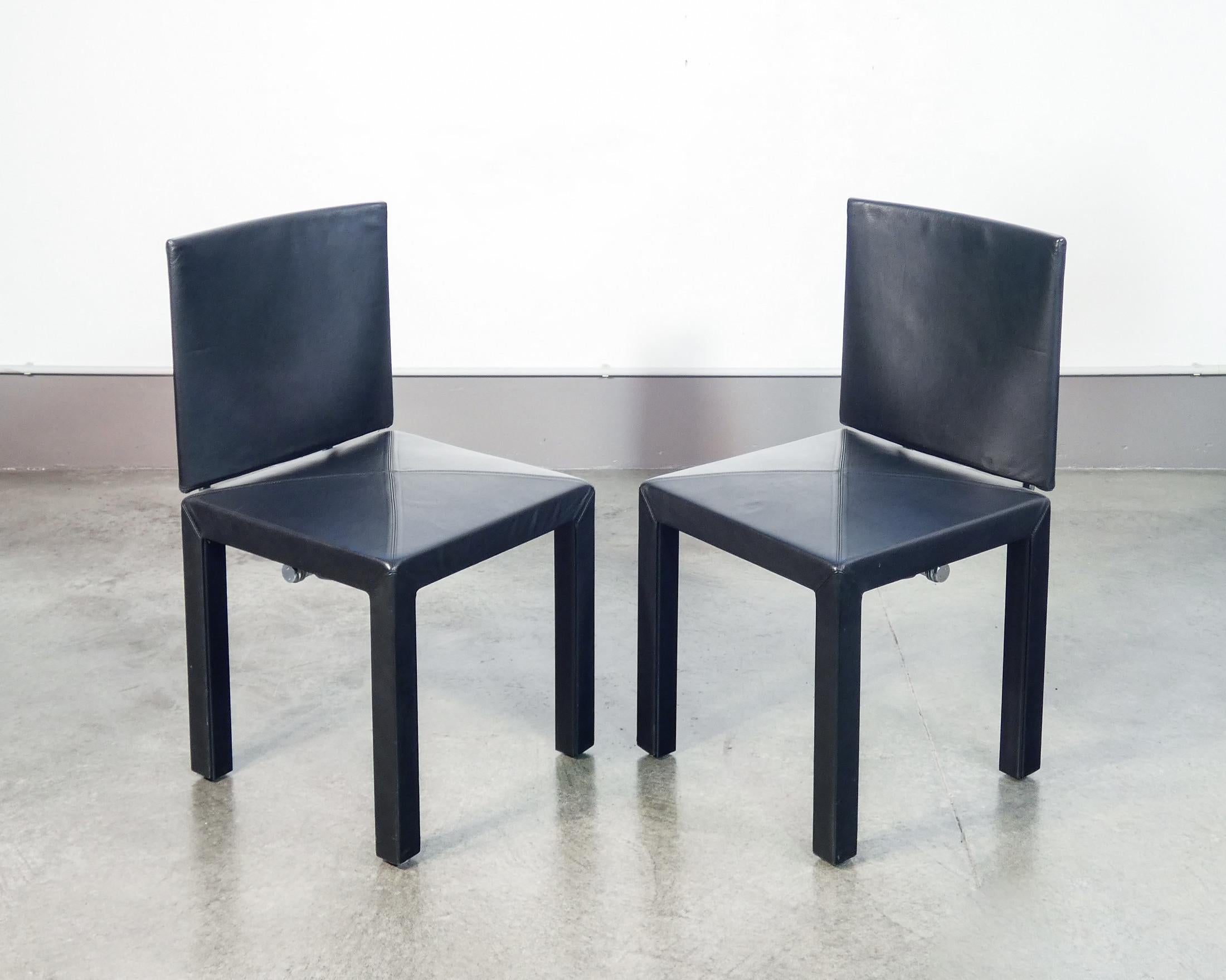 Set of six Arcadia chairs, design Paolo PIVA for B&B, in black