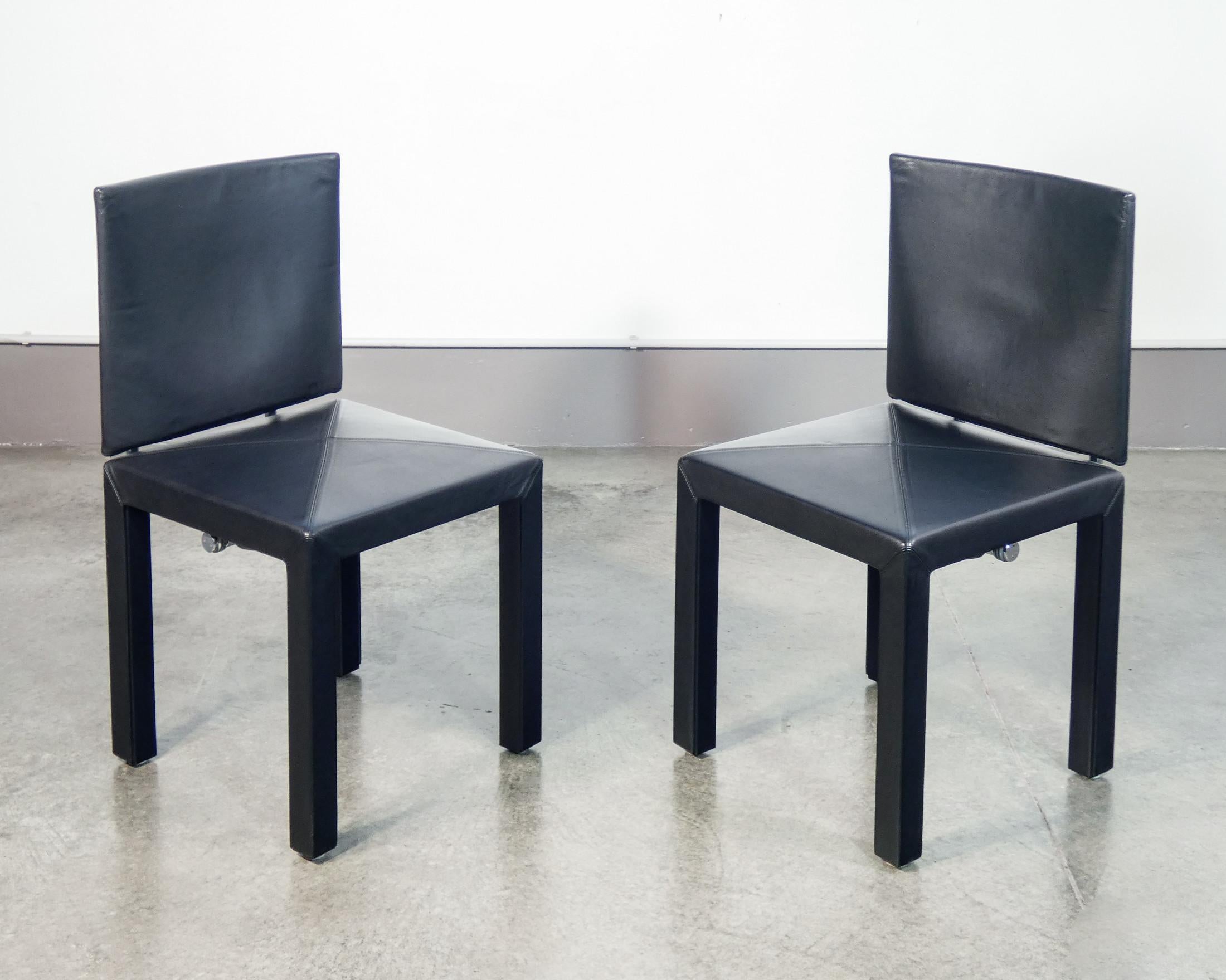 Set of six Arcadia chairs, design Paolo PIVA for B&B, in black