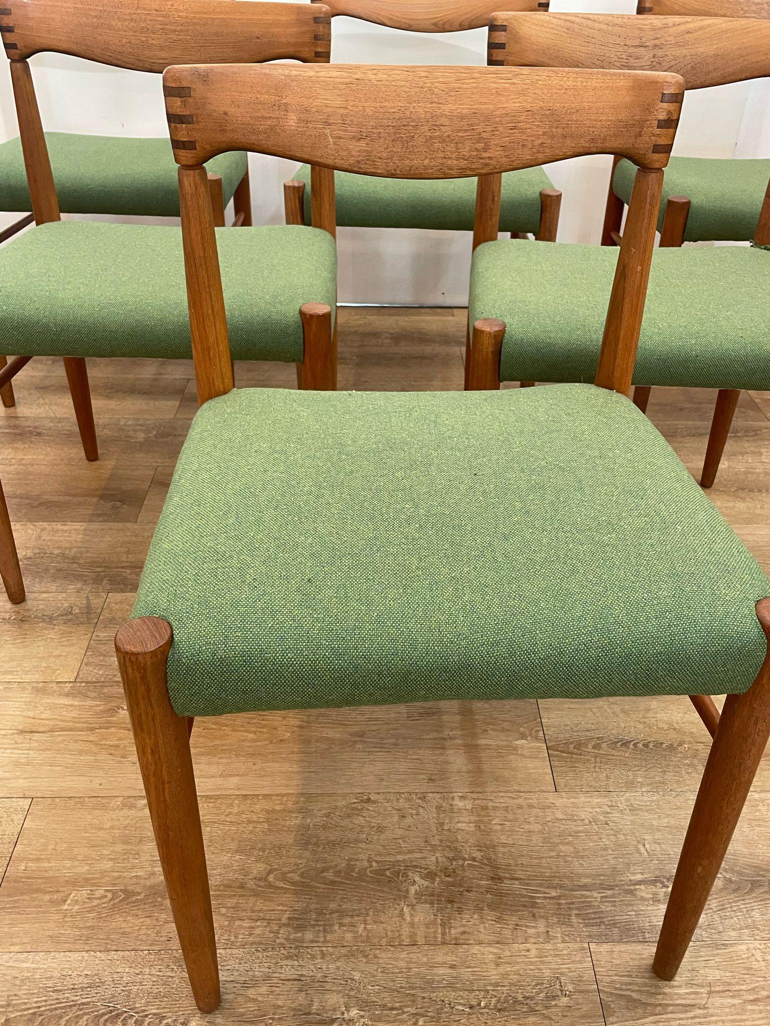 Set of six vintage dining chairs, Harry W.Klein for Bramin, Denmark 1960