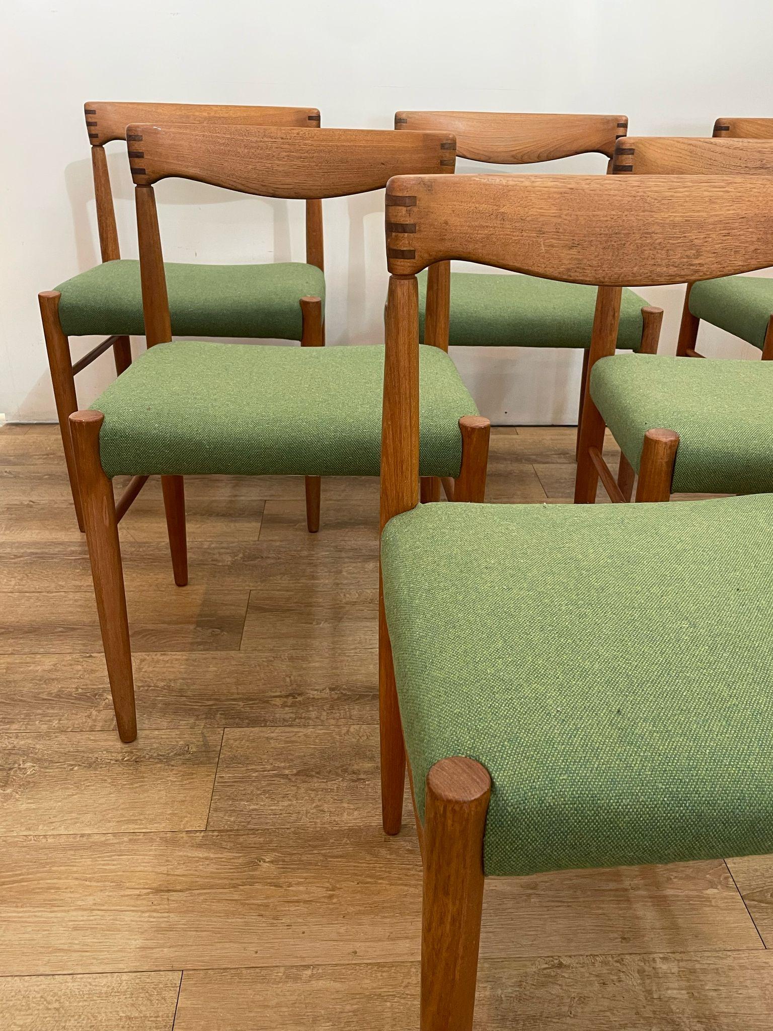 Danish set of six dining chairs, Harry W.Klein for Bramin, Denmark 1960