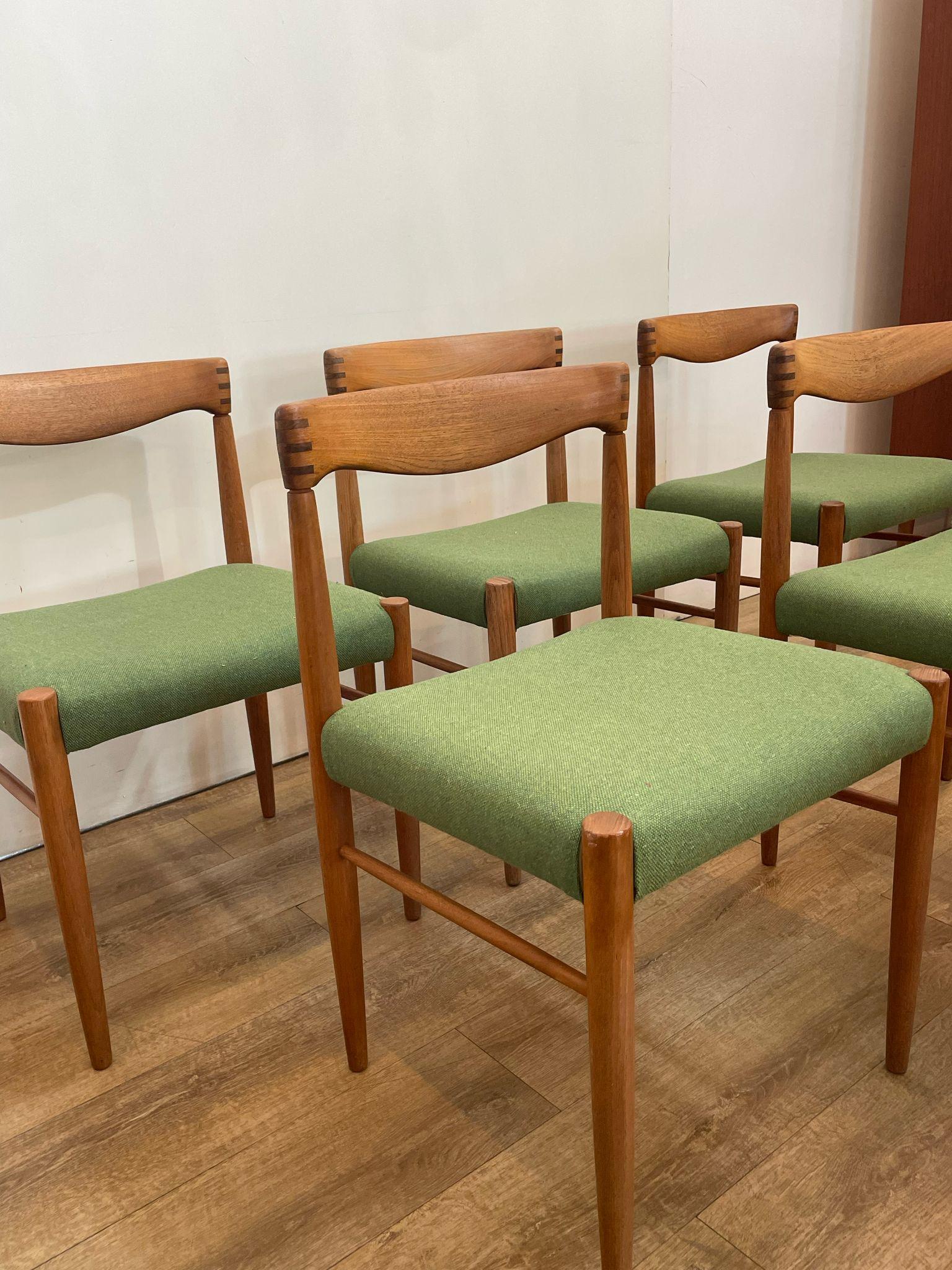 set of six dining chairs, Harry W.Klein for Bramin, Denmark 1960 1